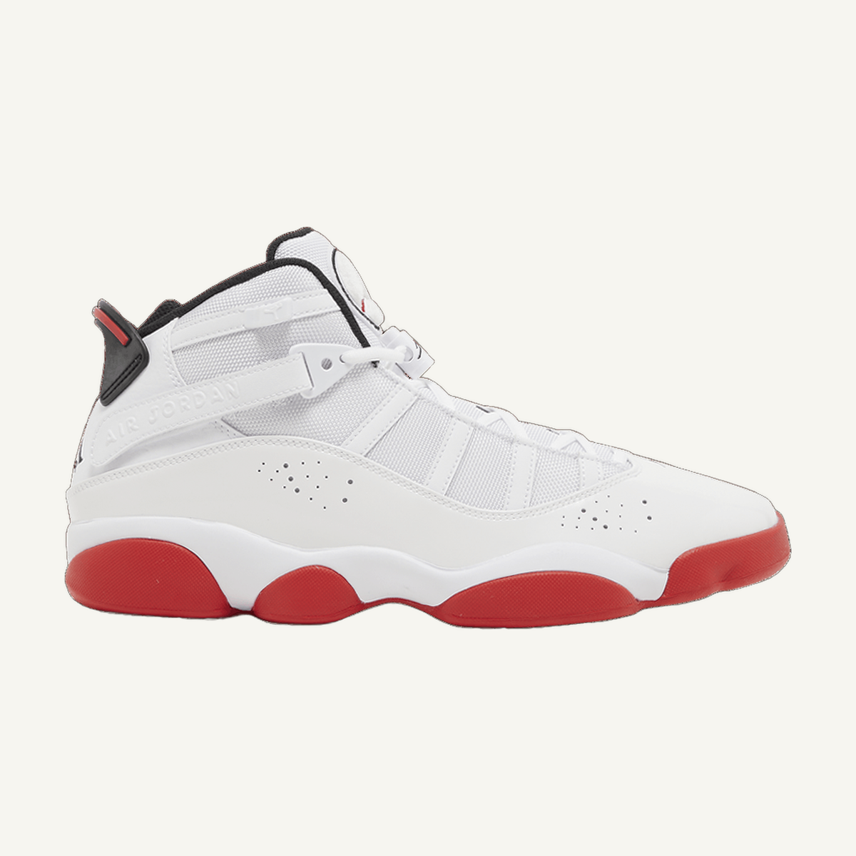 Jordan Men's White/University Red Jordan 6 Rings Sneakers, 322992 160