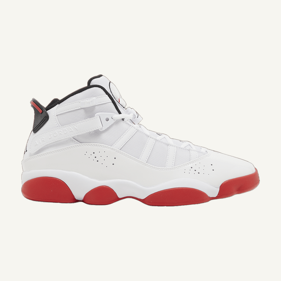 Jordan Men's White/University Red Jordan 6 Rings Sneakers, 322992 160