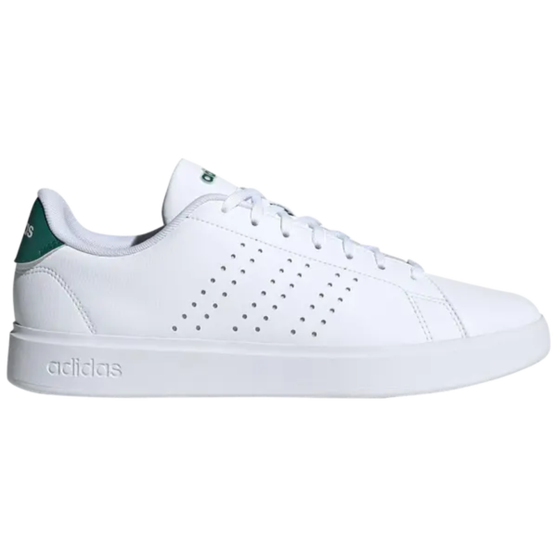 Adidas Men's White / Green Advantage 2.0 Sneakers, IG9166