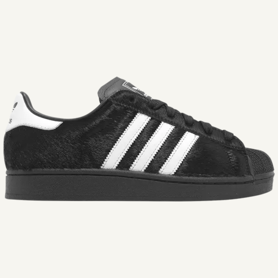 Adidas Originals Women's Black Pony Hair Superstar II Sneakers, JH9475