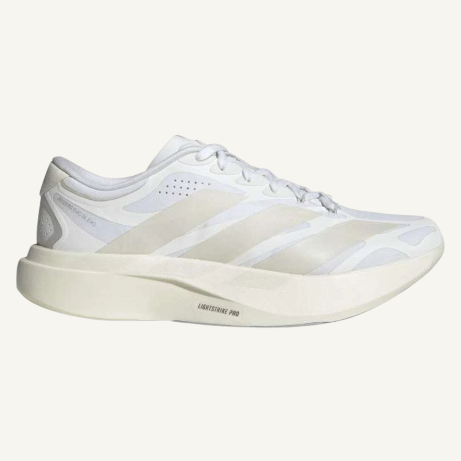 Adidas Men's White/Zero Mettalic Adizero EVO SL EXO Sneakers, LA5900