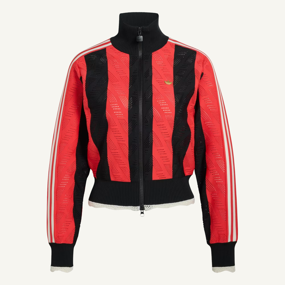 Sudadera Adidas Originals Firebird para mujer, color negro/rojo, KE0074