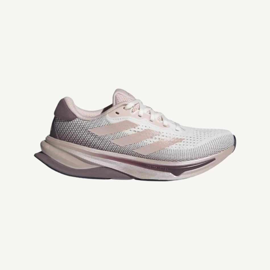 Adidas Women's Off-White/Pink Supernova Solution Sneakers, ID3608 (No Box)