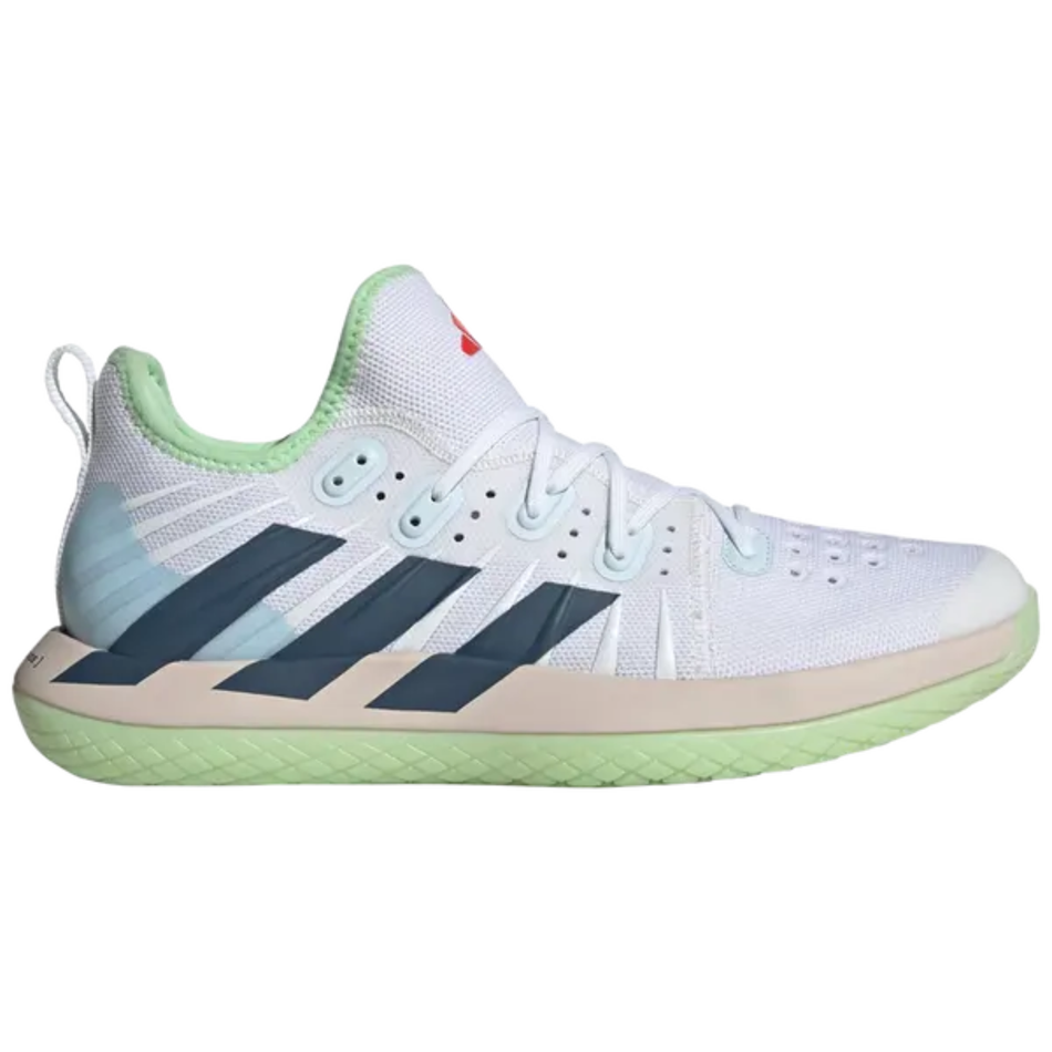 Adidas Men's White/Green Stabil Next Gen Sneakers, ID1135 (No Box)