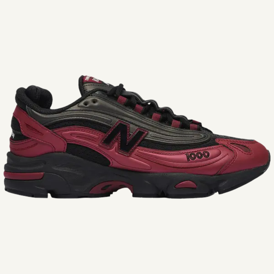 New Balance Men's Red 1000 'Black Burgundy' Sneakers, M1000FLB