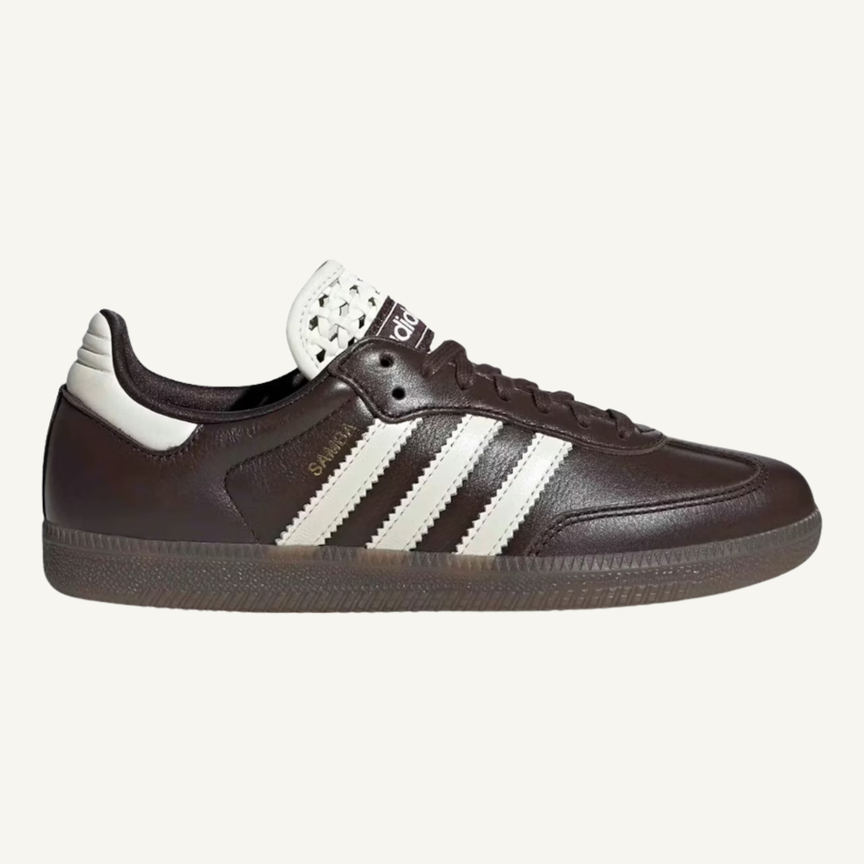 Adidas Originals Women's Aurora Coffee/Off White Samba OG Sneakers, IH3982