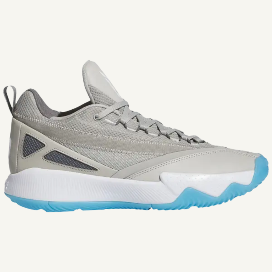 Adidas Men's Grey/Light Blue Dame Certified 2 Low  Sneakers, IE7793 (No Box)
