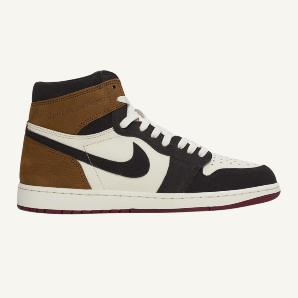 Jordan Men's Shadow Brown/Red Air Jordan 1 Retro High OG Sneakers, DZ5485 201