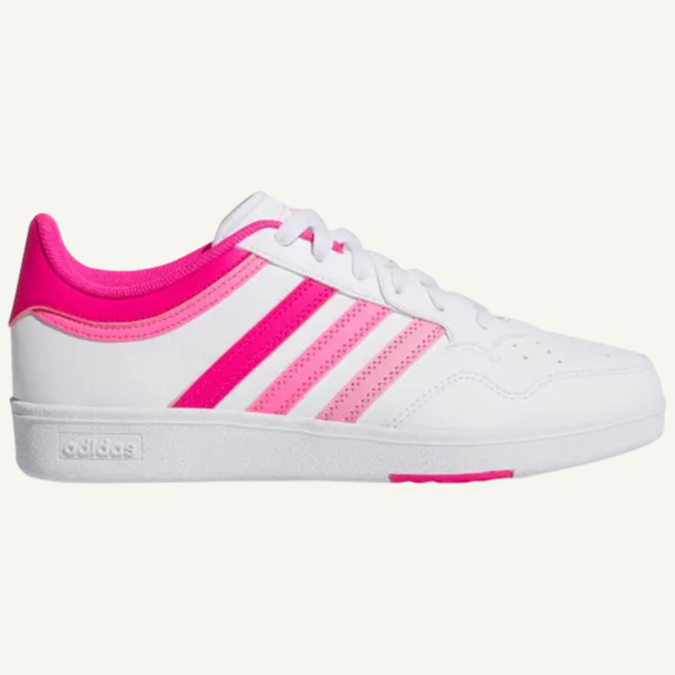 Adidas Women's White/Pink Hoops 4.0 Sneakers, JQ5370 (No Box)