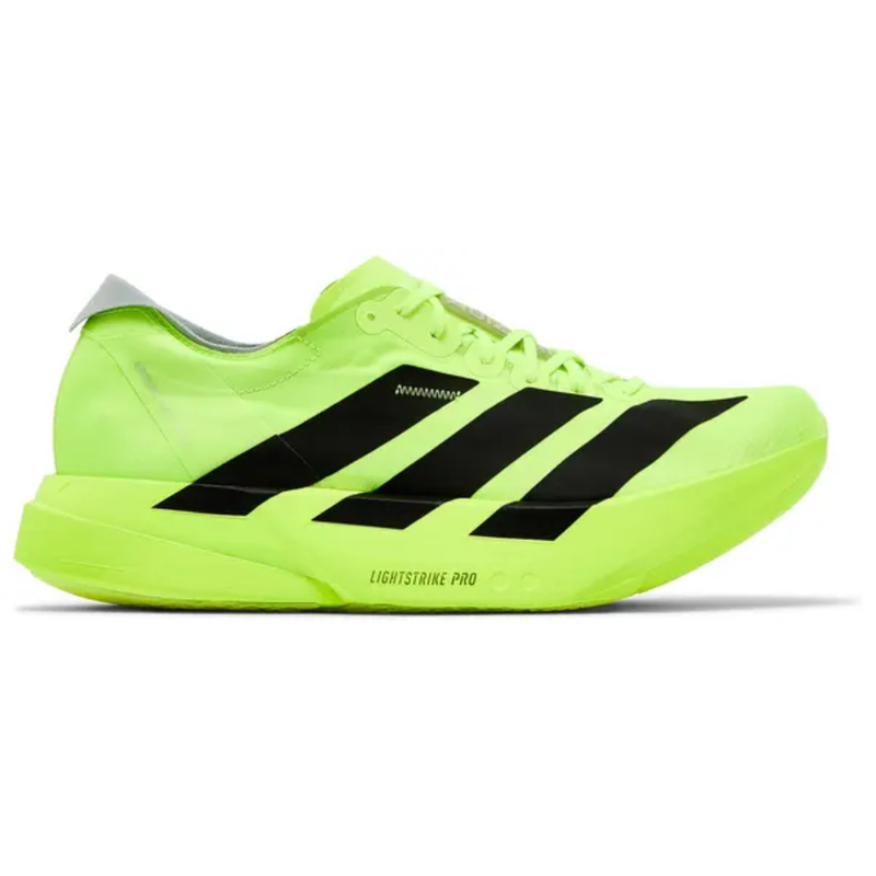 Adidas Men's Green Adizero Adios Pro 4 'Lucid Lemon' Sneakers, JR6364 (No Box)