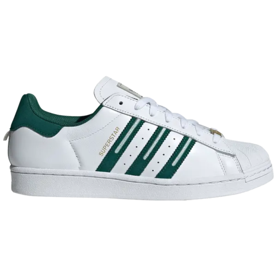 Zapatillas Adidas Originals Superstar blancas/verdes para hombre, ID1374 (sin caja)