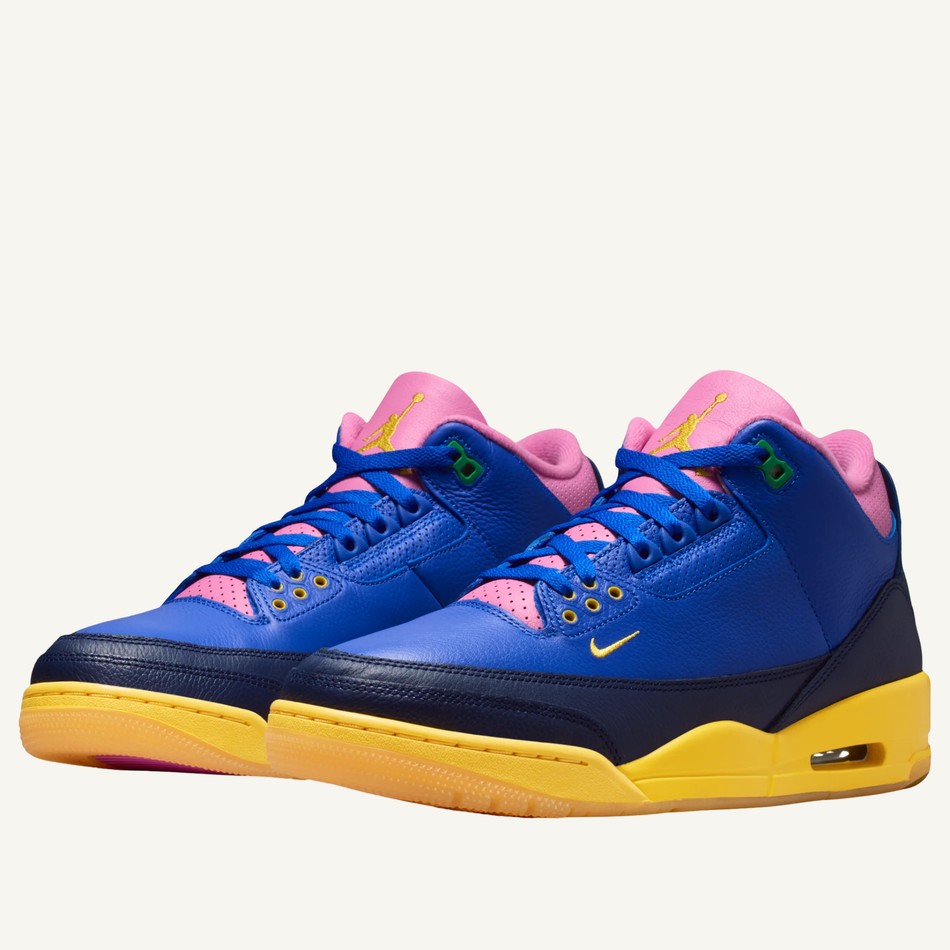 Jordan Men's Blue Air Jordan 3 Retro OG 'Brazil' Sneakers, IV4871 400