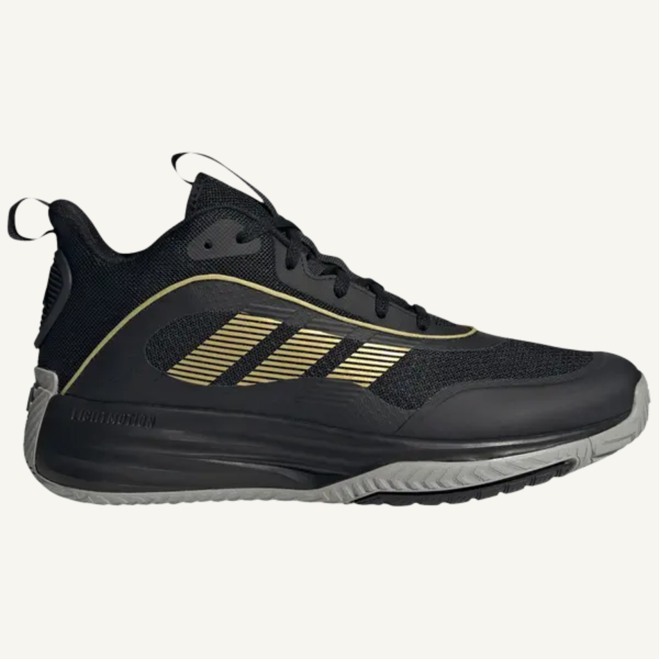 Adidas Men's Black/Gold Own the Game 3 Sneakers, IF4566 (No Box)