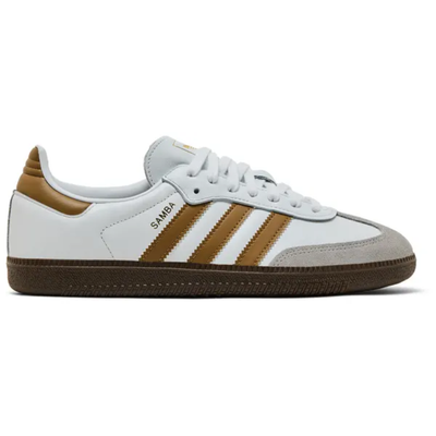 Zapatillas Adidas Originals Samba OG blancas/marrones para hombre, JH8796 (sin caja)
