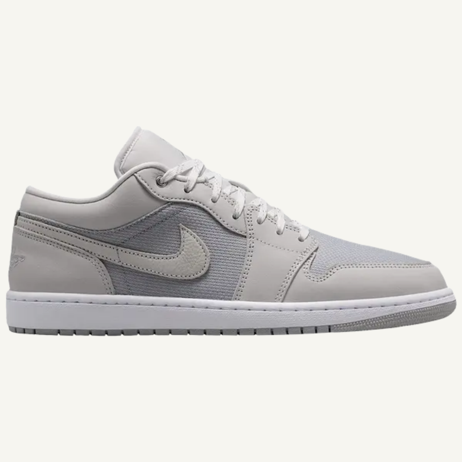 Jordan Men's Grey/Off White Air Jordan 1 Low SE Sneakers, IO2049 100