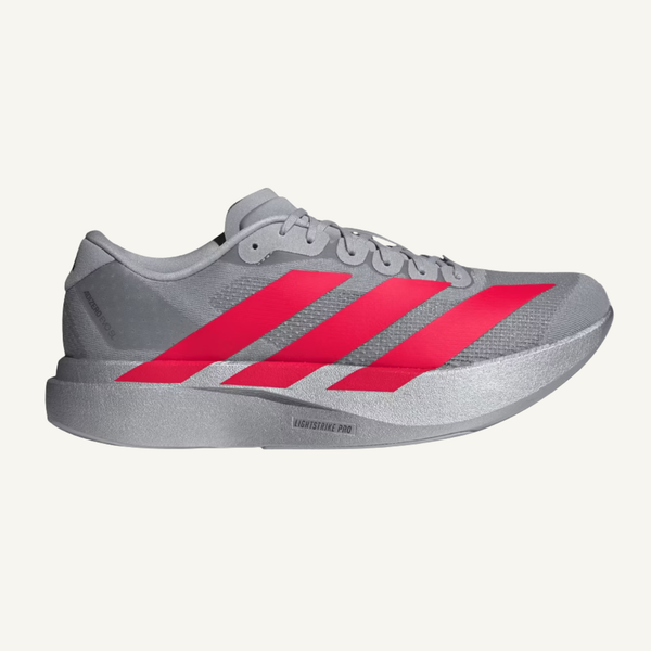 Adidas Men's Silver/Red Adizero Evo SL Sneakers, KI3381