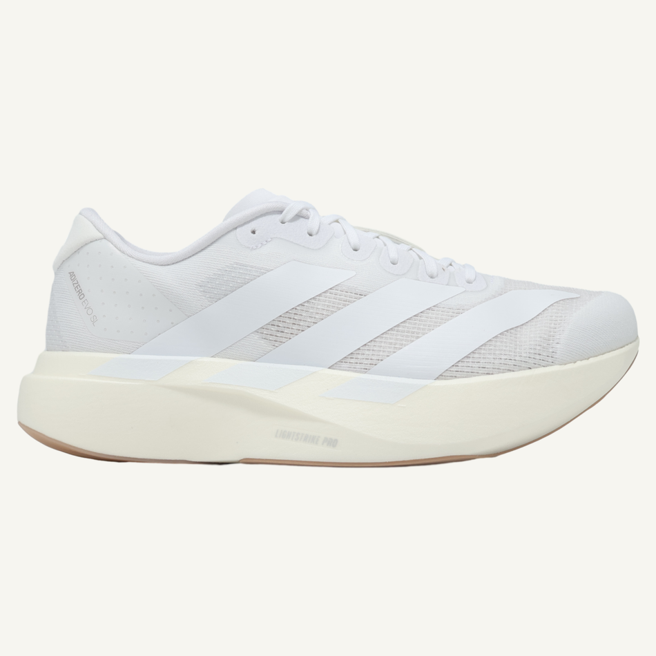 Adidas Women's White/Sandstone Adizero Evo SL Sneakers,