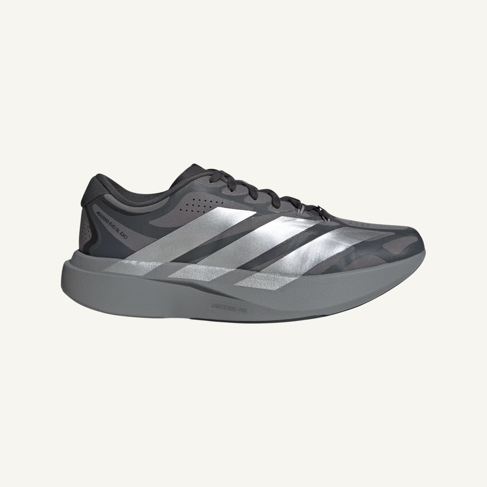 Adidas Men's Grey/Silver Adizero EVO SL EXO Sneakers, KJ0428