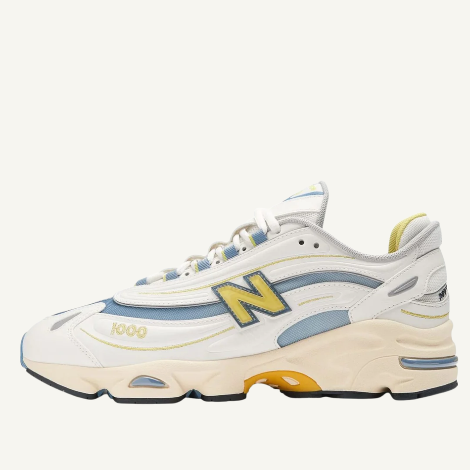 New Balance Men's White 1000 'Sea Salt Heron Blue' Sneakers, M1000CA