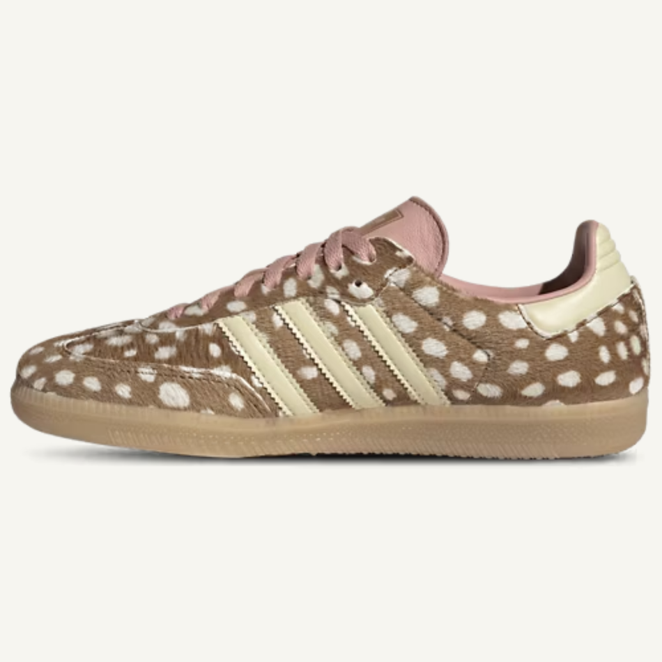 Adidas Originals Women's Brown/Bambi Print Samba Sneakers, KJ7447