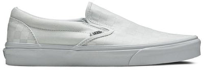 Vans Men's Classic Slip‑On Canvas Sneakers, White Checkerboard, VN000EYEX1L