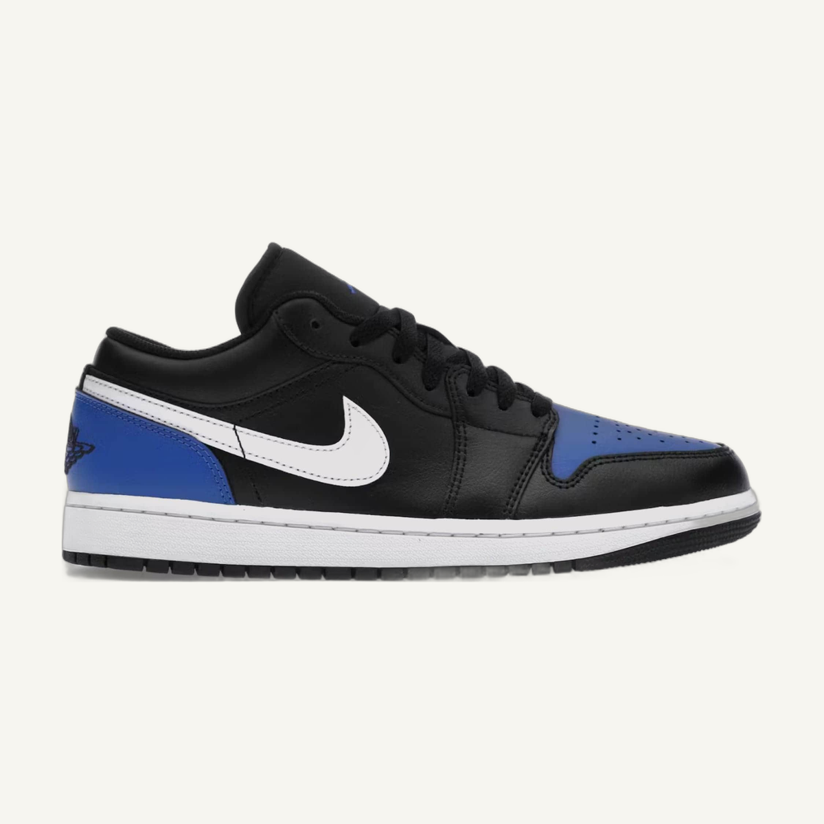 Jordan Men's Black/Royal Blue Air Jordan 1 Low Sneakers, 553558 042