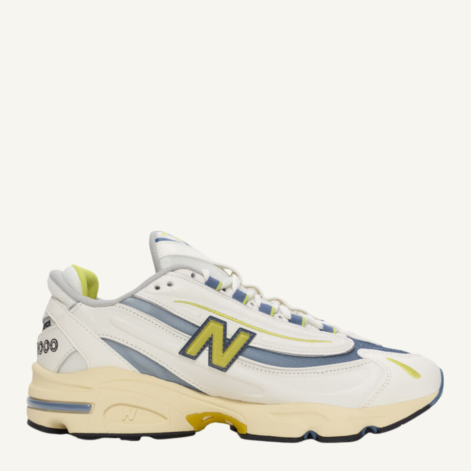 New Balance Men's White 1000 'Sea Salt Heron Blue' Sneakers, M1000CA