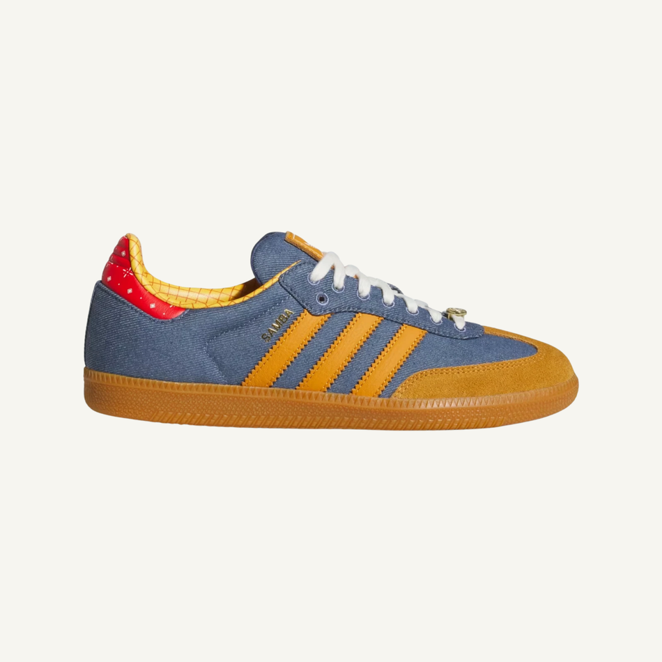 Adidas Originals Kids Blue Toy Story x Samba 'Woody' Shoes, LA3985