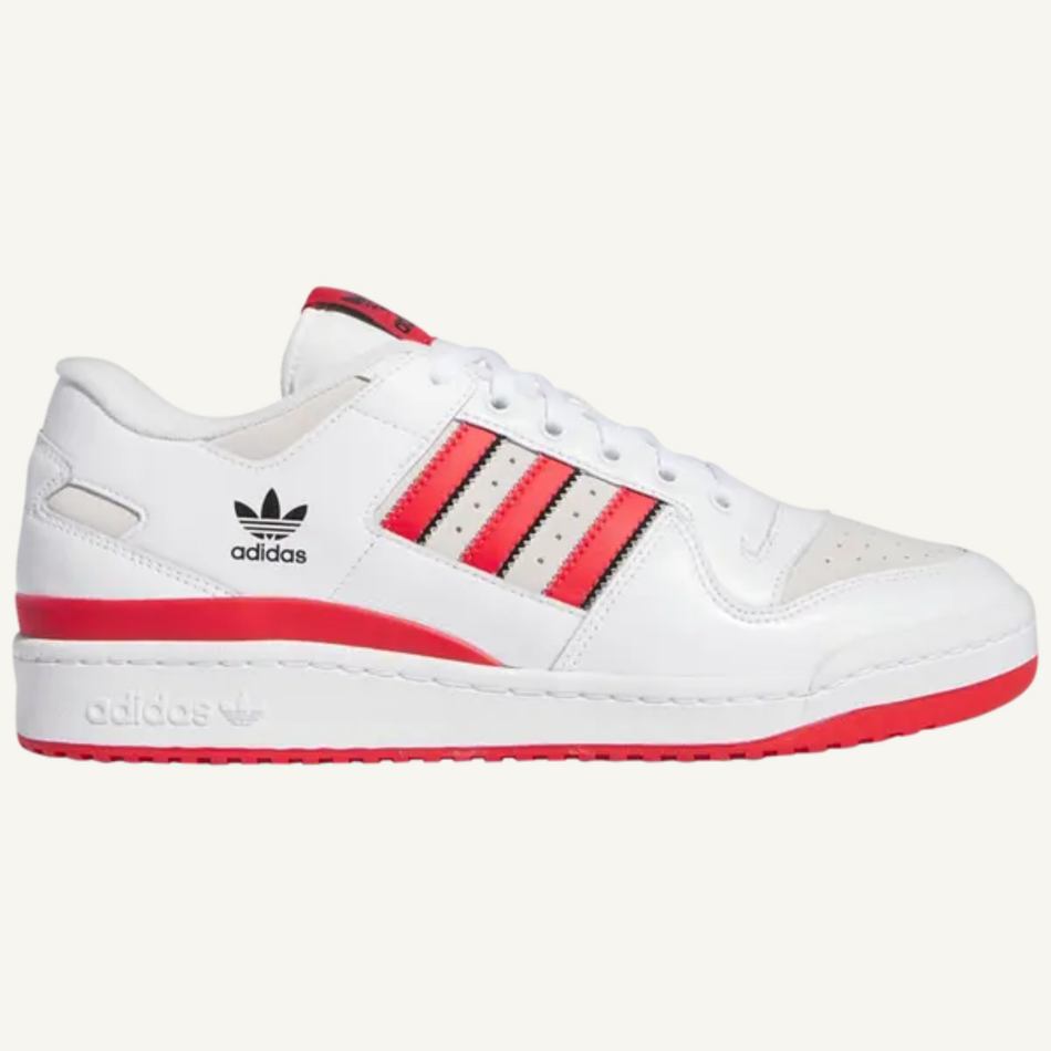 Adidas Originals Men's White/Red Forum 84 Low ADV Sneakers, IG7582 (No Box)