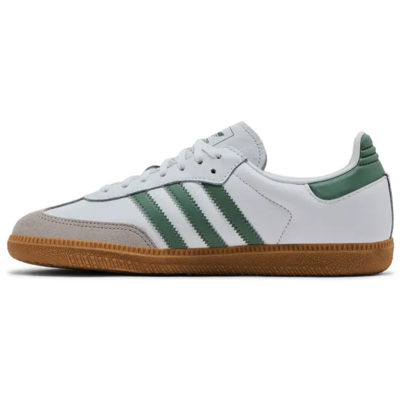 Adidas Originals Kid's White/Silver Green Samba OG Sneakers, JP5479 (No Box)