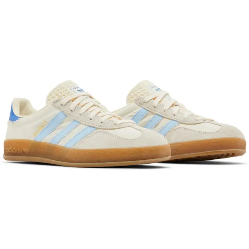 Adidas Originals Men's Cream/Blue Gazelle Indoor Sneakers, JI2004 (No Box)