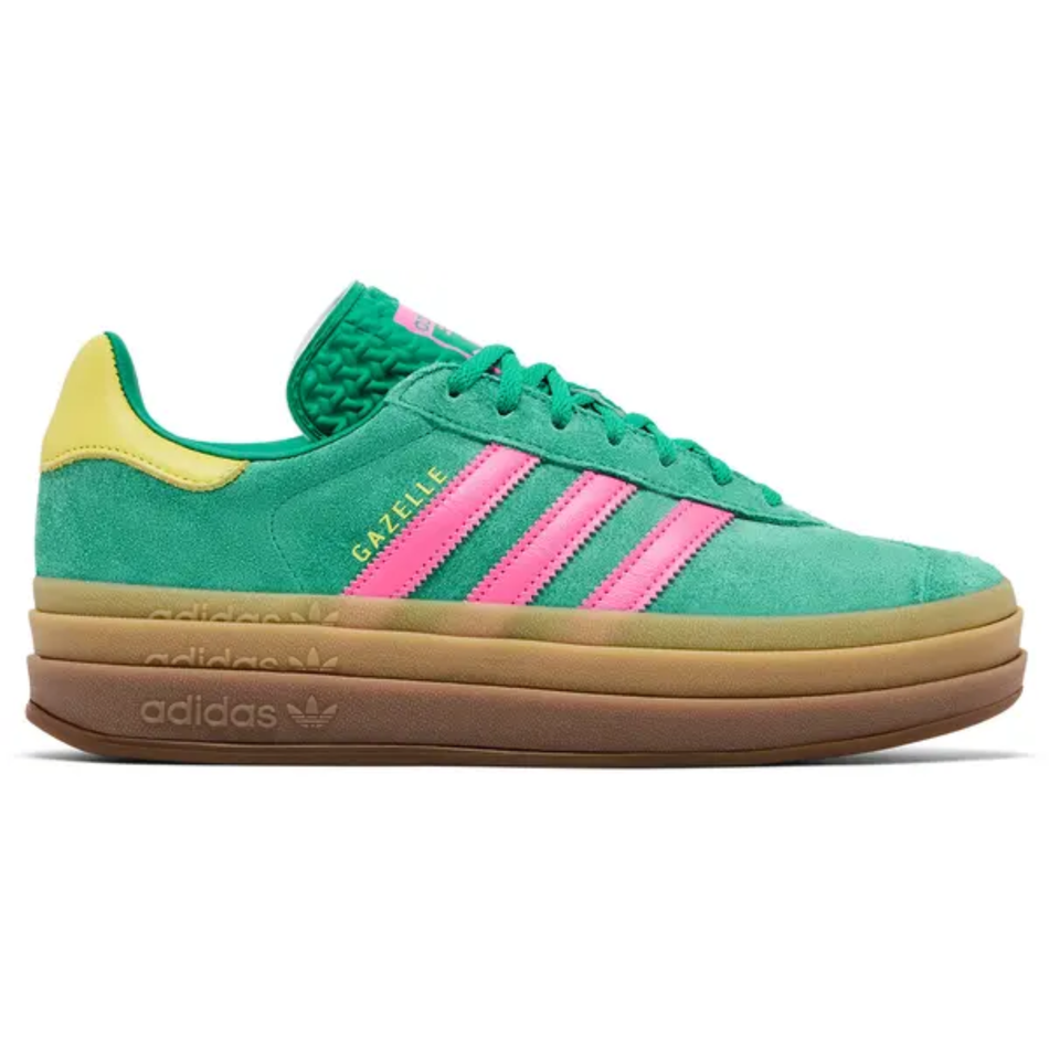 Zapatillas Adidas Originals Gazelle Bold para mujer, color verde/rosa, JH9668 (sin caja)