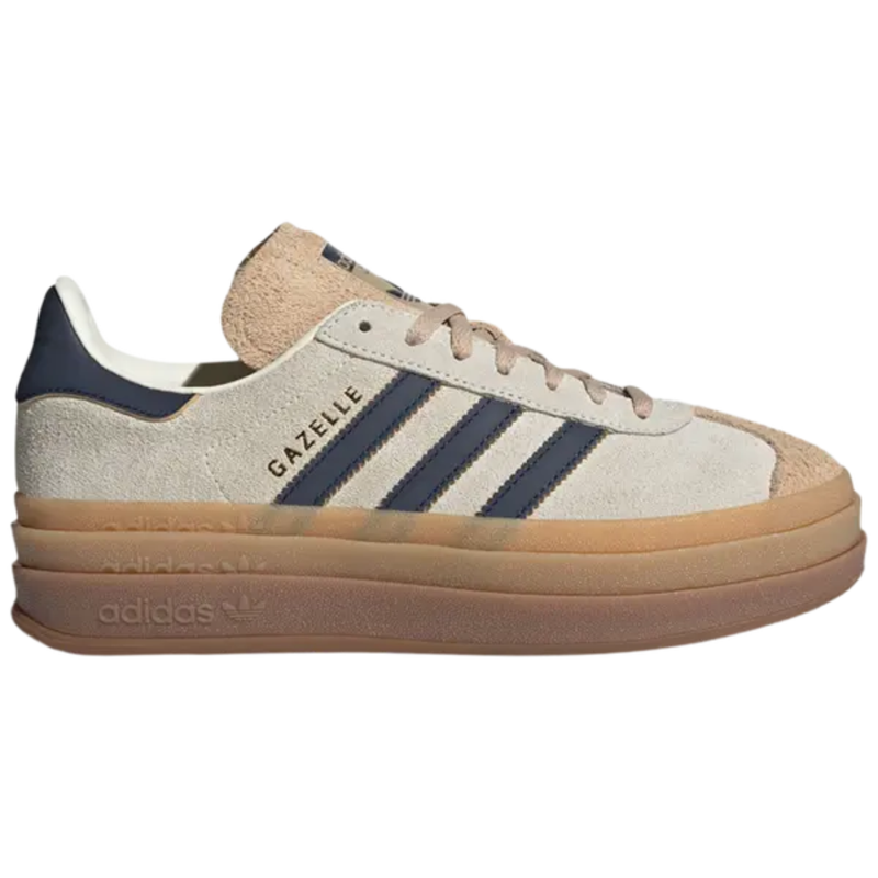 Adidas Originals Women's Cream/Indigo Gazelle Bold Sneakers, JQ5126 (No Box)