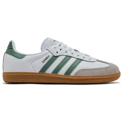 Adidas Originals Kid's White/Silver Green Samba OG Sneakers, JP5479 (No Box)