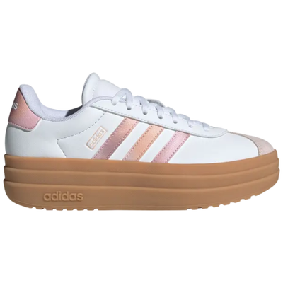 Adidas Originals Kid's White/Coral VL Court Bold Sneakers, JS0871 (No Box)