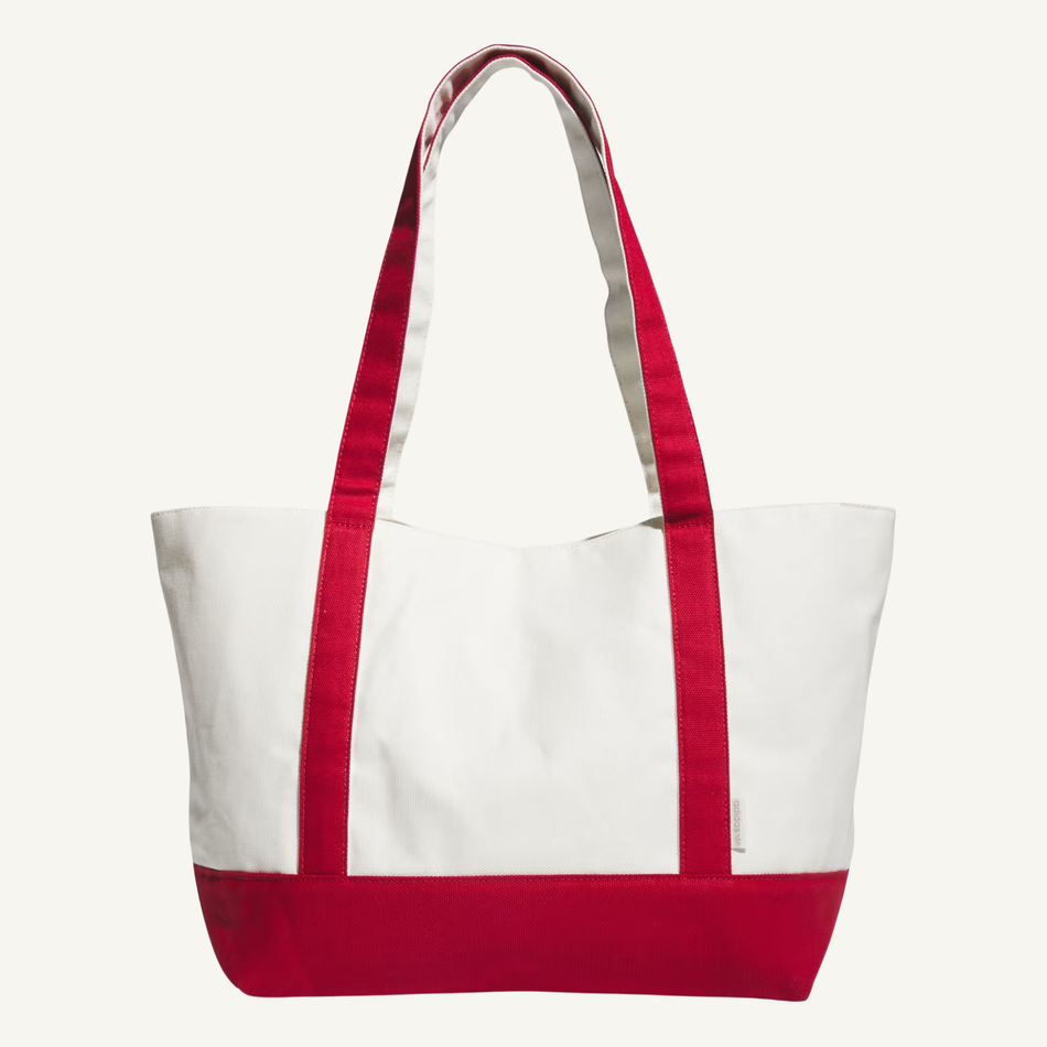 Adidas Originals Cream/Red Trefoil Canvas Court Tote Bag, KL3551
