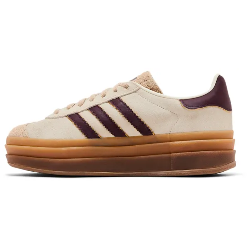 Adidas Originals Women's Cream/Maroon Gazelle Sneakers, JQ5127 (No Box)