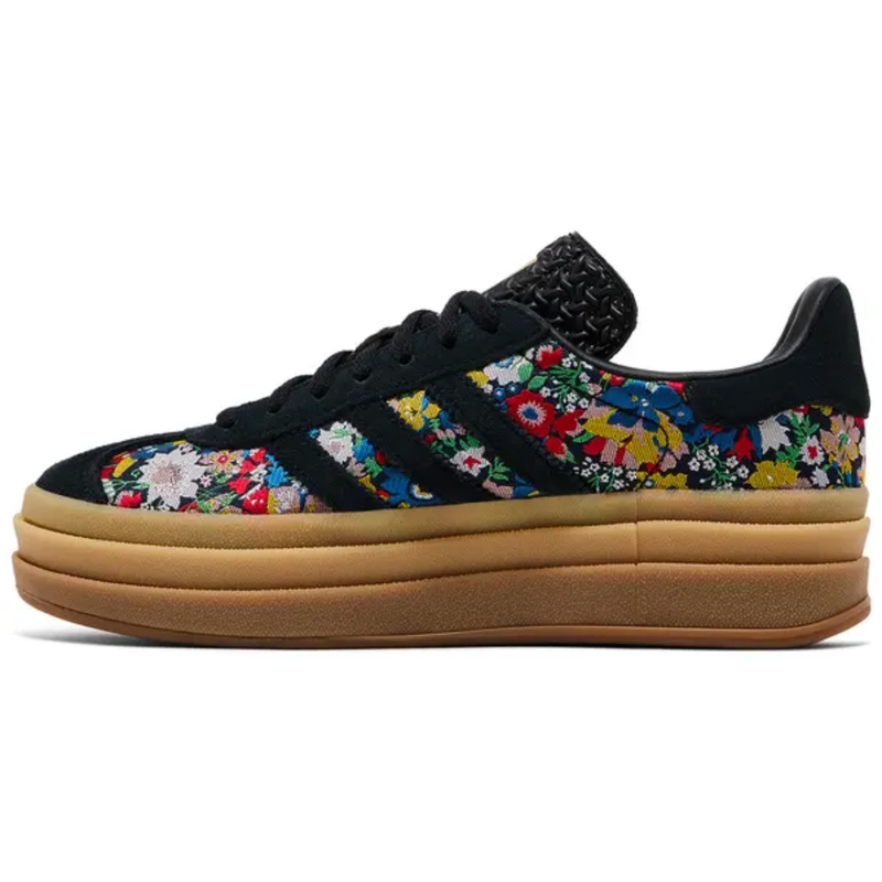 Adidas Originals Women's Black/Floral Gazelle Bold Sneakers, JI2572 (No Box)