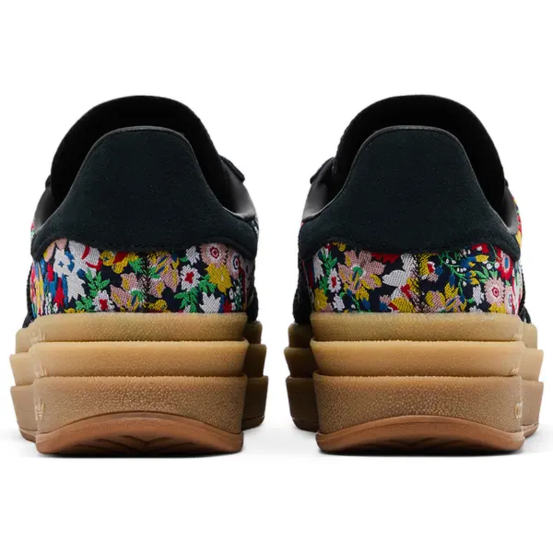 Adidas Originals Women's Black/Floral Gazelle Bold Sneakers, JI2572 (No Box)