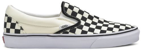 Vans Men's Classic Slip‑On Canvas Sneakers, Black / White Checkerboard, VN000EYEBWW
