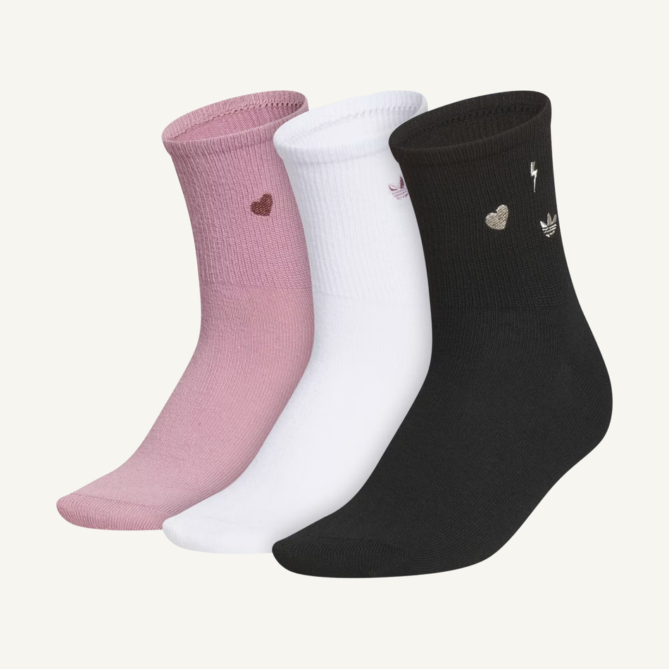 Adidas Unisex Originals Icons 3-Pack High Quarter Socks, KL3581