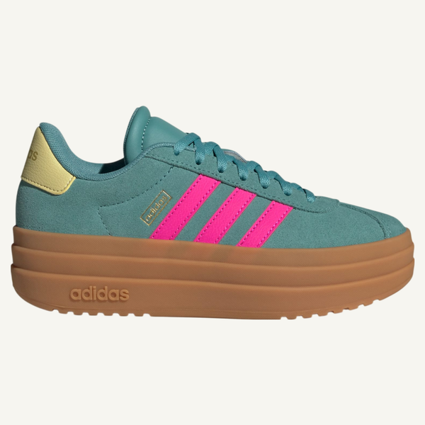 Adidas Kids' Teal/Pink VL Court Bold Sneakers, JQ4482