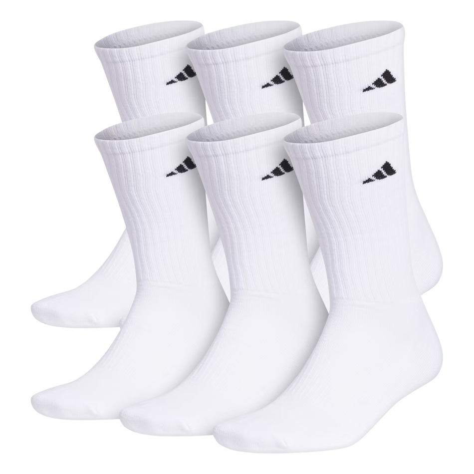 Adidas Originals White 6 Pairs Cushioned Crew Socks