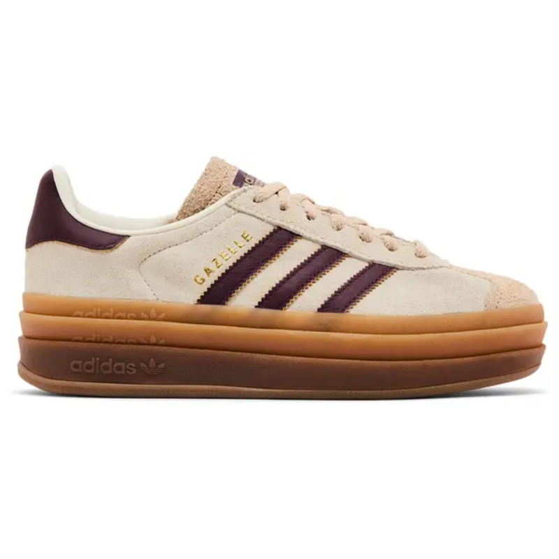 Adidas Originals Women's Cream/Maroon Gazelle Sneakers, JQ5127 (No Box)
