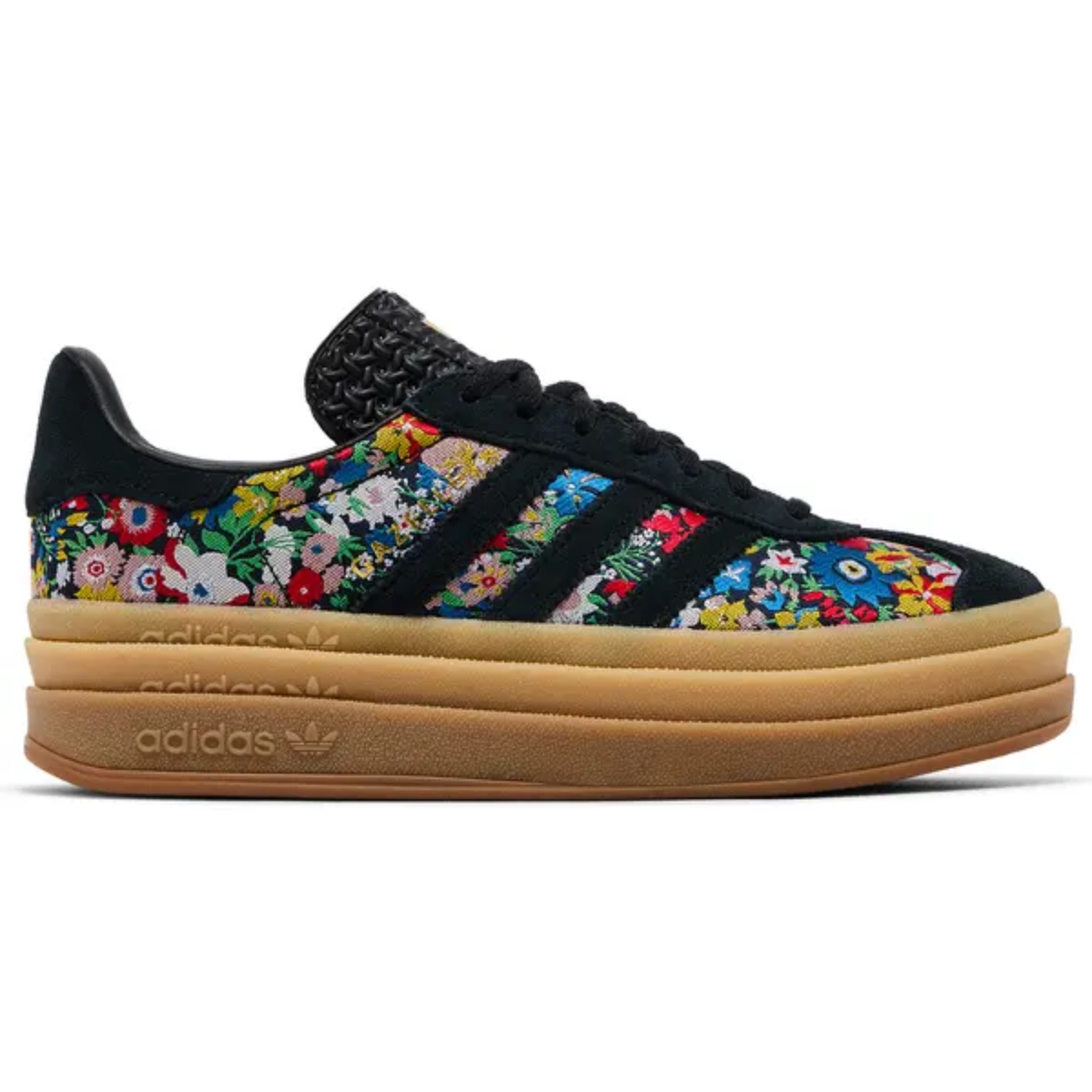 Adidas Originals Women's Black/Floral Gazelle Bold Sneakers