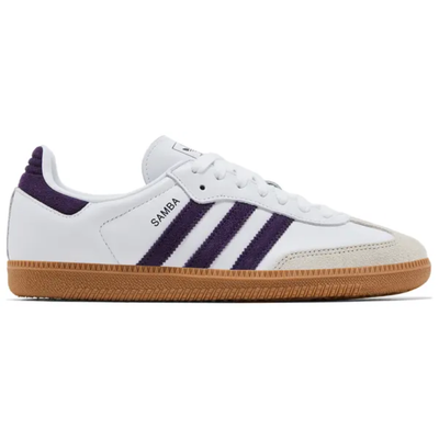 Adidas Originals Women's White/Aurora Plum Samba OG Sneakers, JS1392 (No Box)