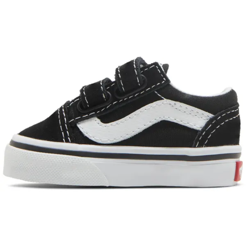 Zapatillas Vans Old Skool V negras para niños pequeños, VN000D3YBLK