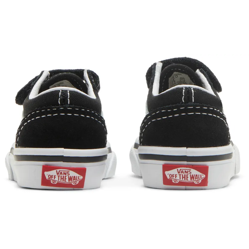 Zapatillas Vans Old Skool V negras para niños pequeños, VN000D3YBLK