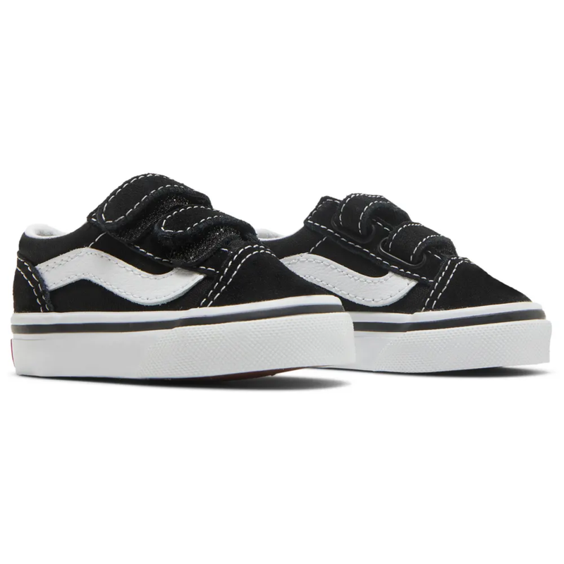 Zapatillas Vans Old Skool V negras para niños pequeños, VN000D3YBLK