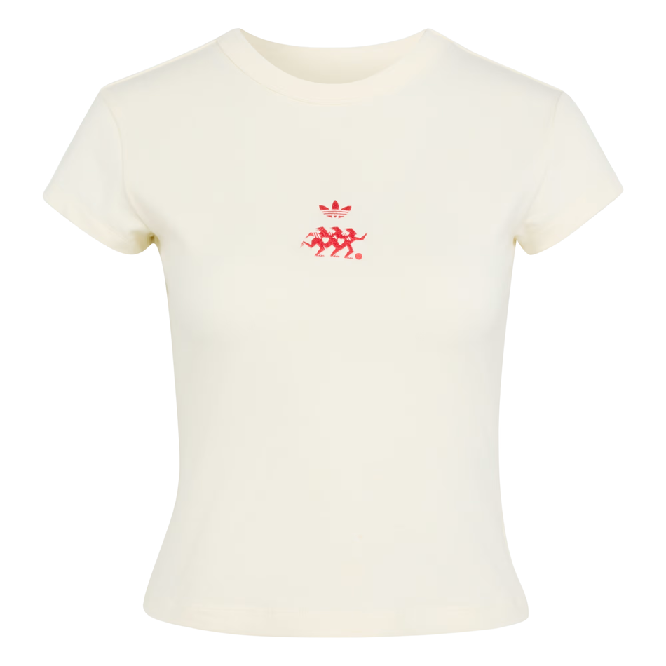 Adidas Originals Women's Cream White Baby Tee, KU9199